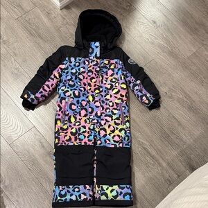 Deux par Deux Multicolor Leopard Print Kids Jacket